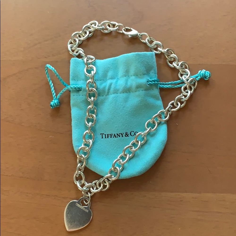Tiffany & Co sterling silver choker and bag